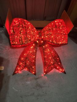 Large Red Glitter Decorative Bow