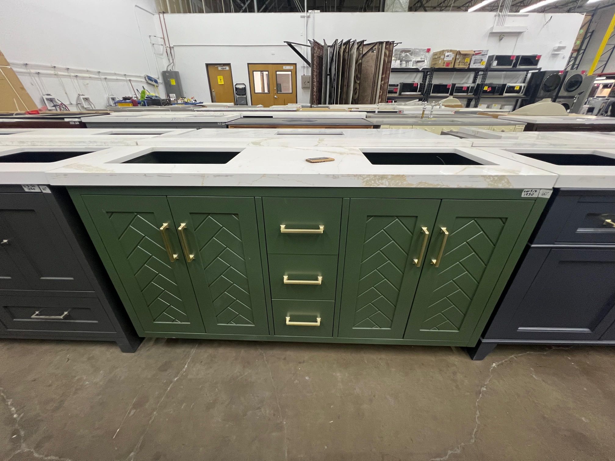 60 Inch bathroom vanity, 2 sink, vanidad tocador