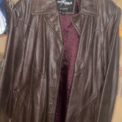 Vintage 90s Leather Jacket Maxima Wilson 