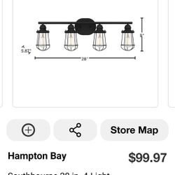 Brand New 28in 4 Light Matte Vanity Light