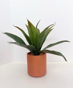14” Tall Artificial Succulent Plant in Terra Cotta Orange Planter