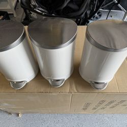 6L Semi-Round Step Bathroom Trash Can Simply Human