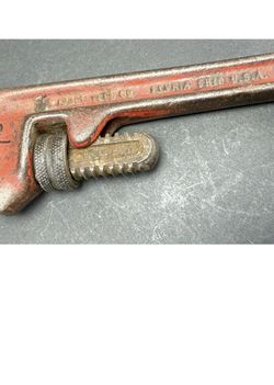 Vintage RIDGID 10" Heavy Duty Pipe Wrench The Ridge Tool Co. Elyria Ohio USA!