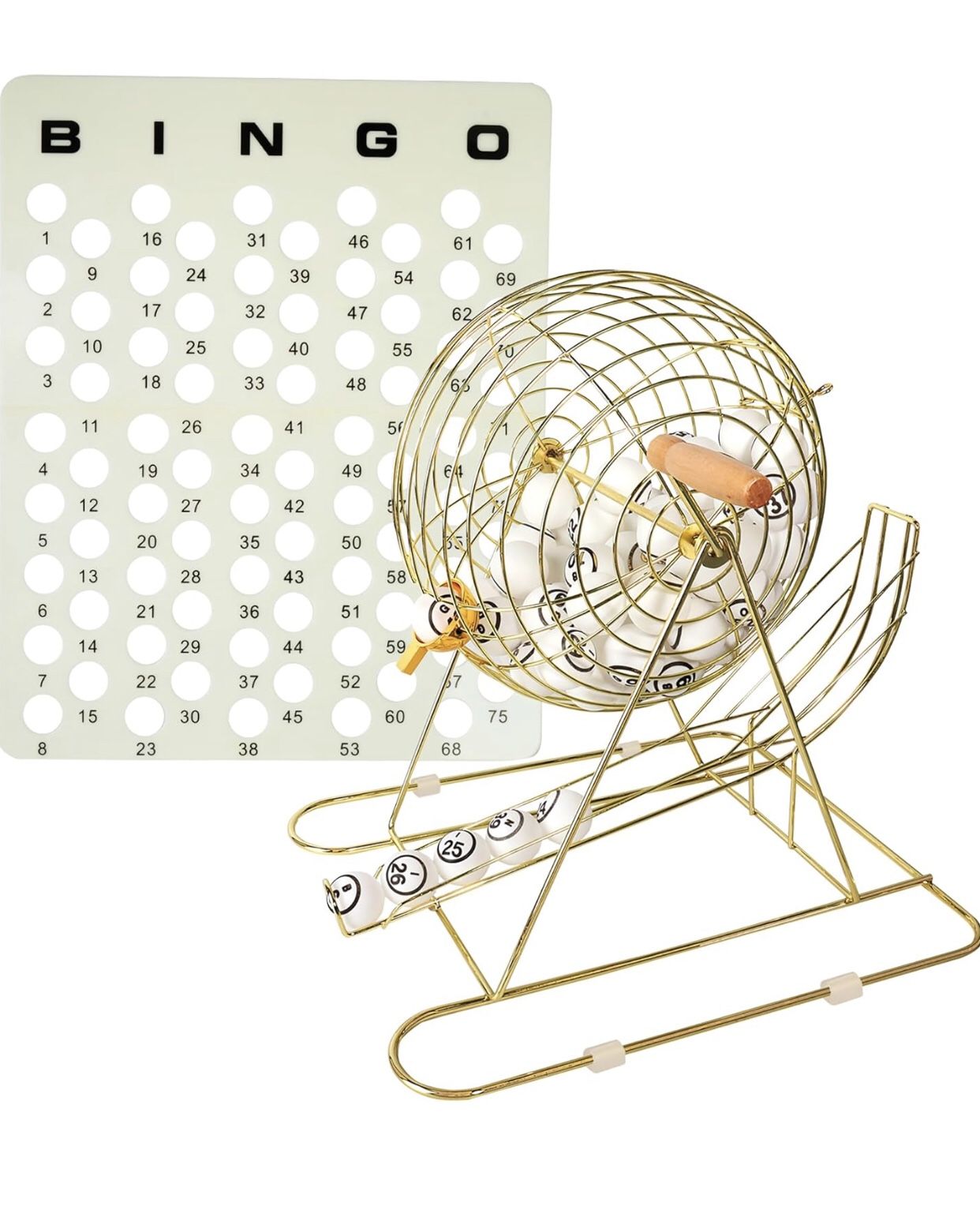 Expert Professional Bingo Game Set with X-Large Bingo Cage, 1.5" Ping Pong Size Bing