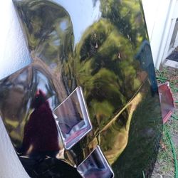 92'Fire bird Louvered Hood and bumper cover,(green. is a hedge reflection)