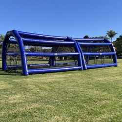 40ft Inflatable Baseball Softball Batting Cage - 2-20ft Tunnels Portable Like New!