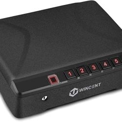 Gun Safe - Biometric Gun Safe for Pistols Quick Access Two Handguns Capacity Pistol Safe Lock Box with Fingerprint & Keypad - Auto Open Lid & Cable