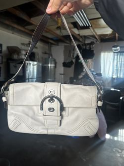 white coach bag