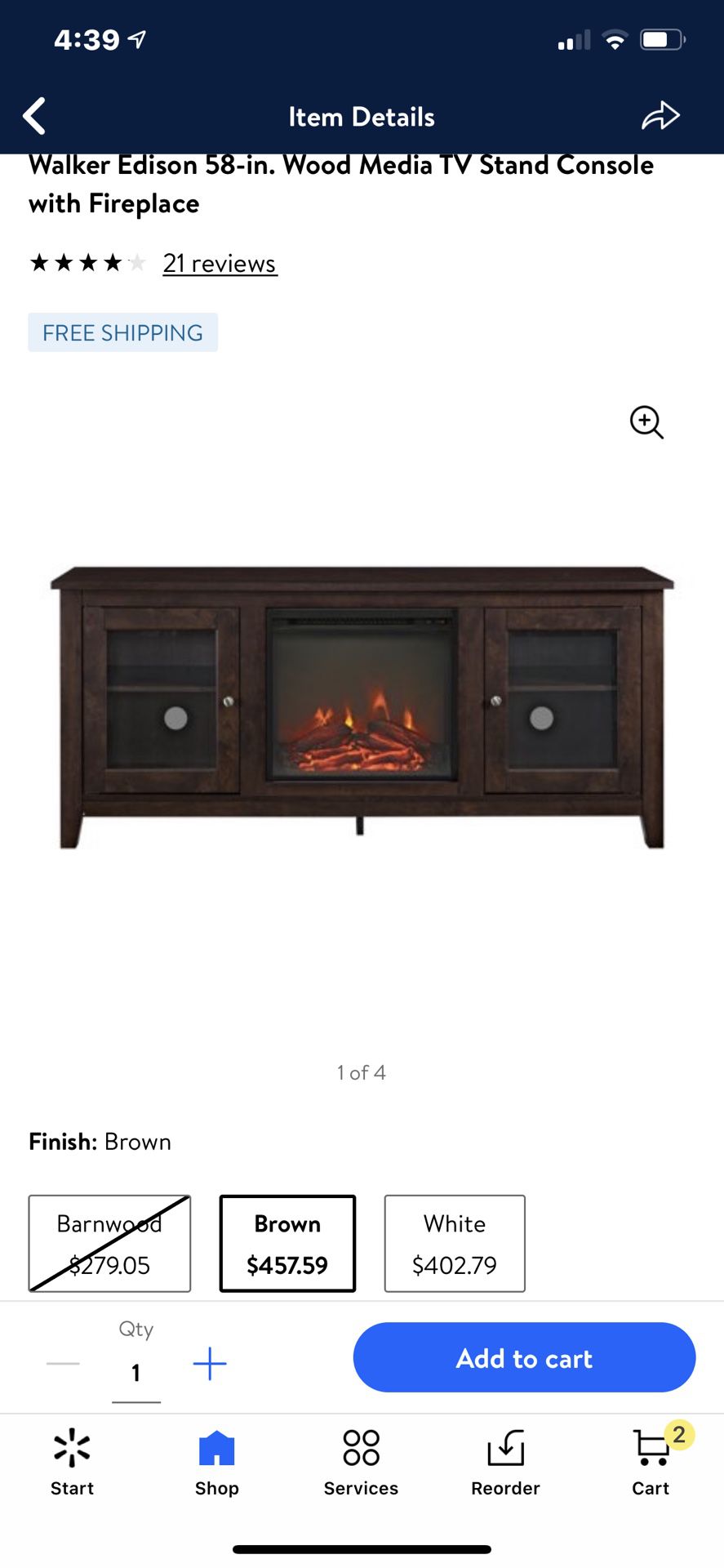 Tv Stand Fireplace (new)