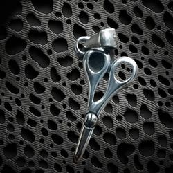 925 Sterling Silver Scissor Pendant 