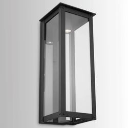 New in Box Capital Lighting 29" Tall LED Outdoor Wall Sconce Aluminum Light with Clear Glass Shade 