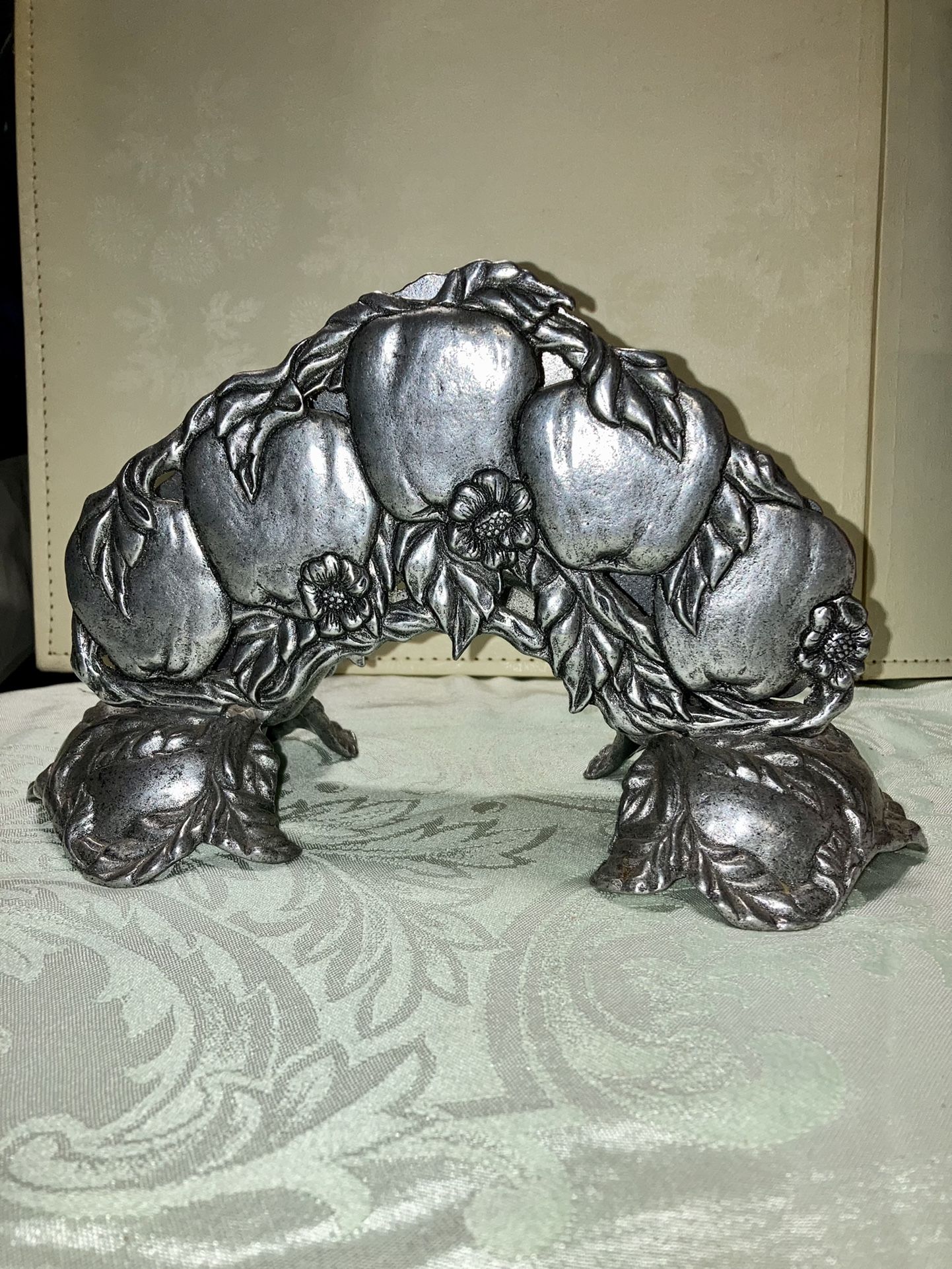 Vintage Pewter Apple Candelabrum