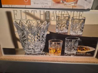 Fifth Avenue Ltd 5-Piece Crystal Whiskey Set