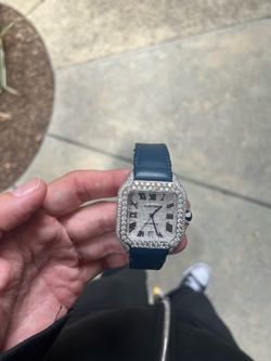 Iced Out Cartier Watch