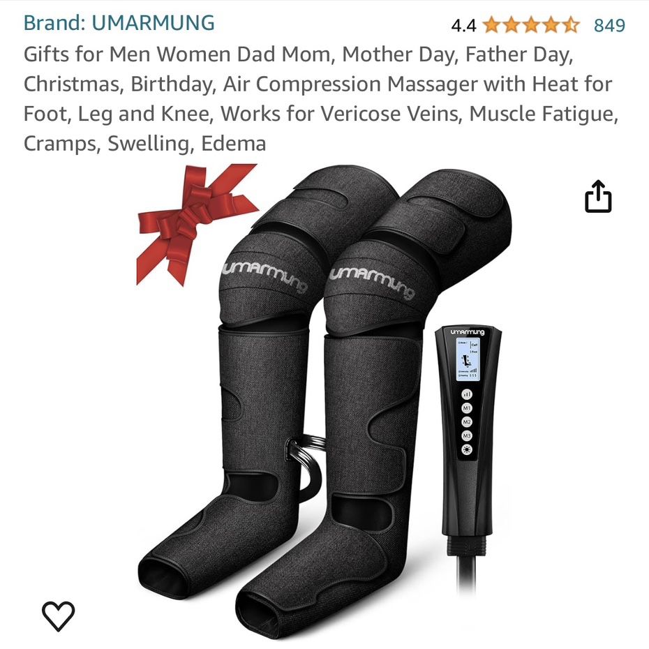 Leg Air Compression Massager With Heat