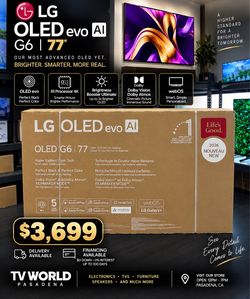 LG OLED evo AI G6 77-Inch 4K Smart TV