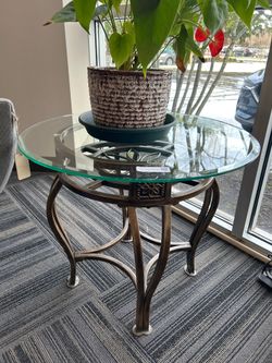 Office Use: Copper-Edged Coffee Table