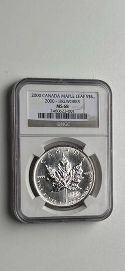 Silver 2000 Canada Maple 1 oz Coin MS68