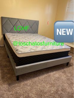 Full size bed frame with mattress