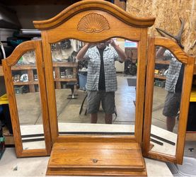 Dresser mirror Oak