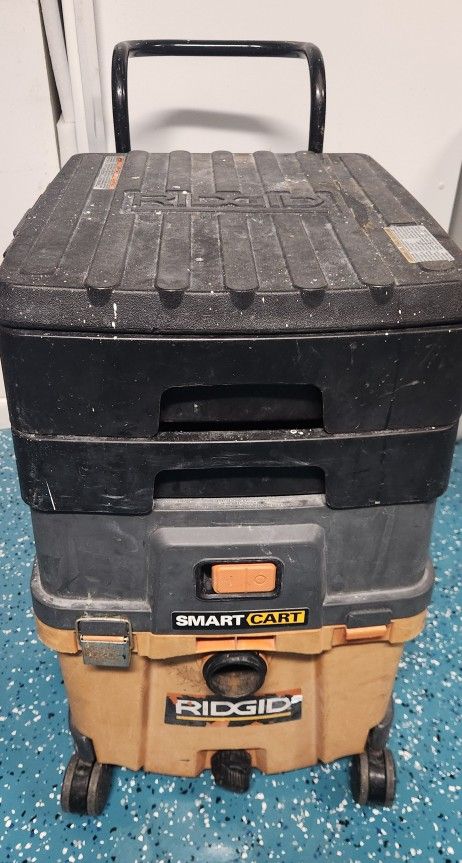Large Ridgid Smart Cart Wet/Dry Vacuum