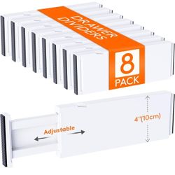 8 Pack 4 Inch 11-17 Inch Adjustable Dresser Organizer Separators (21)
