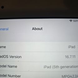 I Pad 5 Unlocked  CAN USE WI-FI ARE SIM
