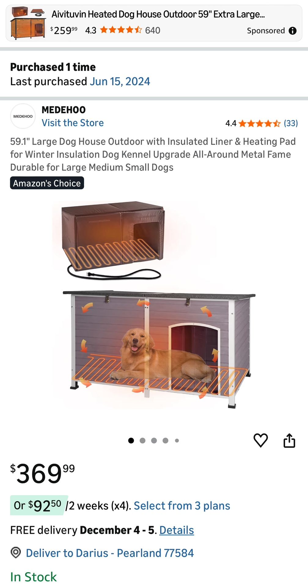 Insulated Dog house $369 O.B.O