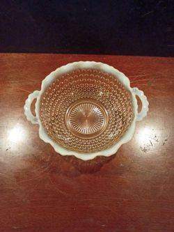 Hobnail double handed bowl.