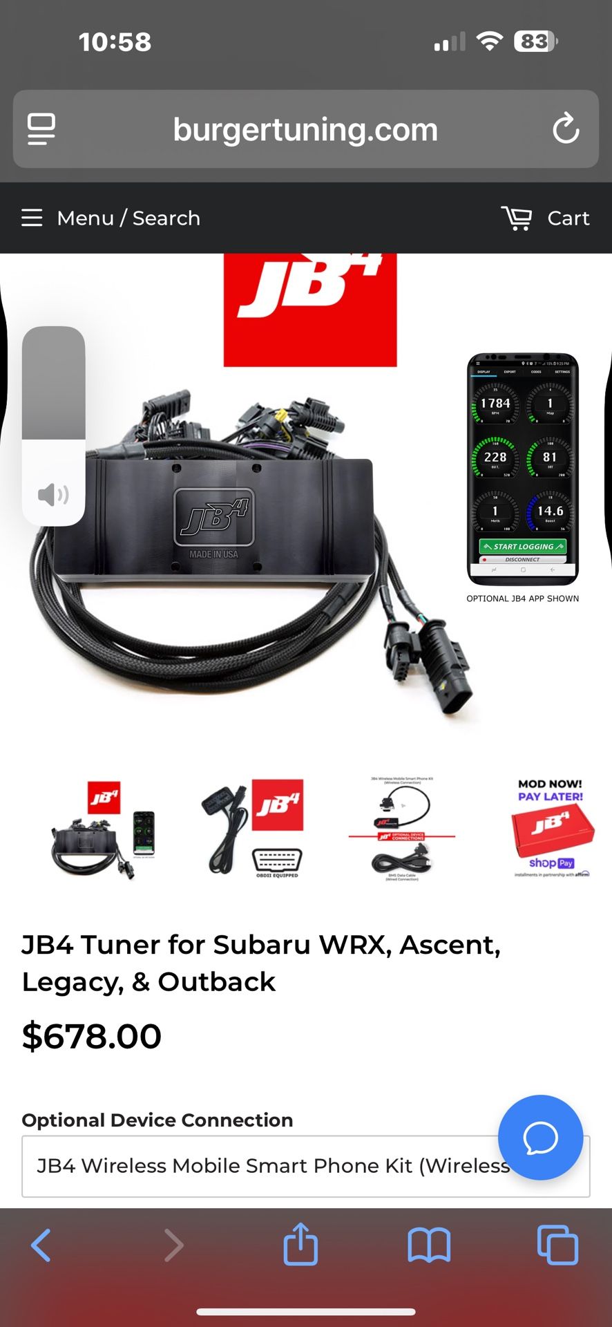 JB4 TUNER SUBARU WRX/LAGECY 2.4L