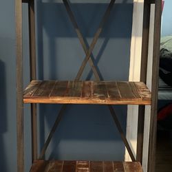 Set Of 2 Wooden Shelf Bookcases 