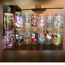 16 Or 18 Ounce Glass Cups 