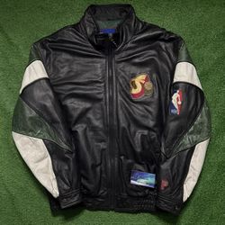 Seattle SuperSonics Leather Jacket Pro Player X-Large