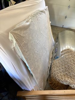 Full mattress, bed frame, topper