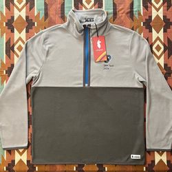 Cotopaxi 1/4 Zip Amado Fleece Pullover Gray Men’s Large “Custom Branding”