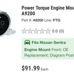 2001-2006 Nissan Sentra Motor Mounts