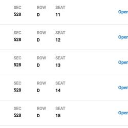 5 Mariners @ ANGELS JUNE 10TH 2023 TICKETS FOR $30 EACH / OR $130 FOR ALL 5  