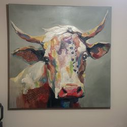 Cow Hand painted portrait 