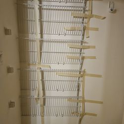 Wire shelves