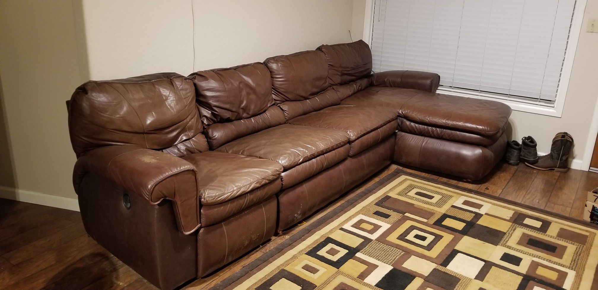FREE FREE Lazy boy leather couch with hide a bed FREE for Sale in
