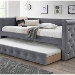 TWIN DAY BED WHIT TRUNDLE +2 MEMORY FOAM NEW ☎️ 1714586,2564 