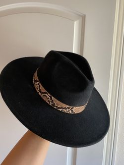 Black Snake Band Fashion Hat