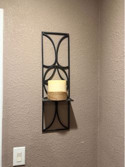 Pair of wall candle holders