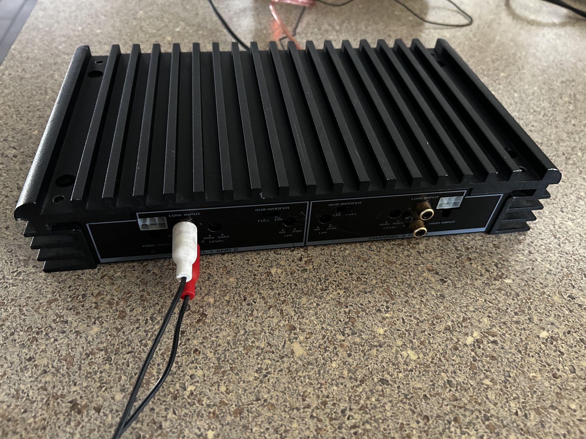 Old School Car Amplifier 80s 90s vintage Amp Rockwood Force 1 series 4channel Amplifier 200watts perfect for doors speakers