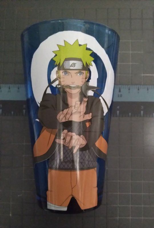 NARUTO SHIPPUDEN | LOOT CRATE | JUST FUNKY 2019 | BLUE 16OZ PINT GLASS TUMBLER | NEW IN BOX | FACTORY SEALED