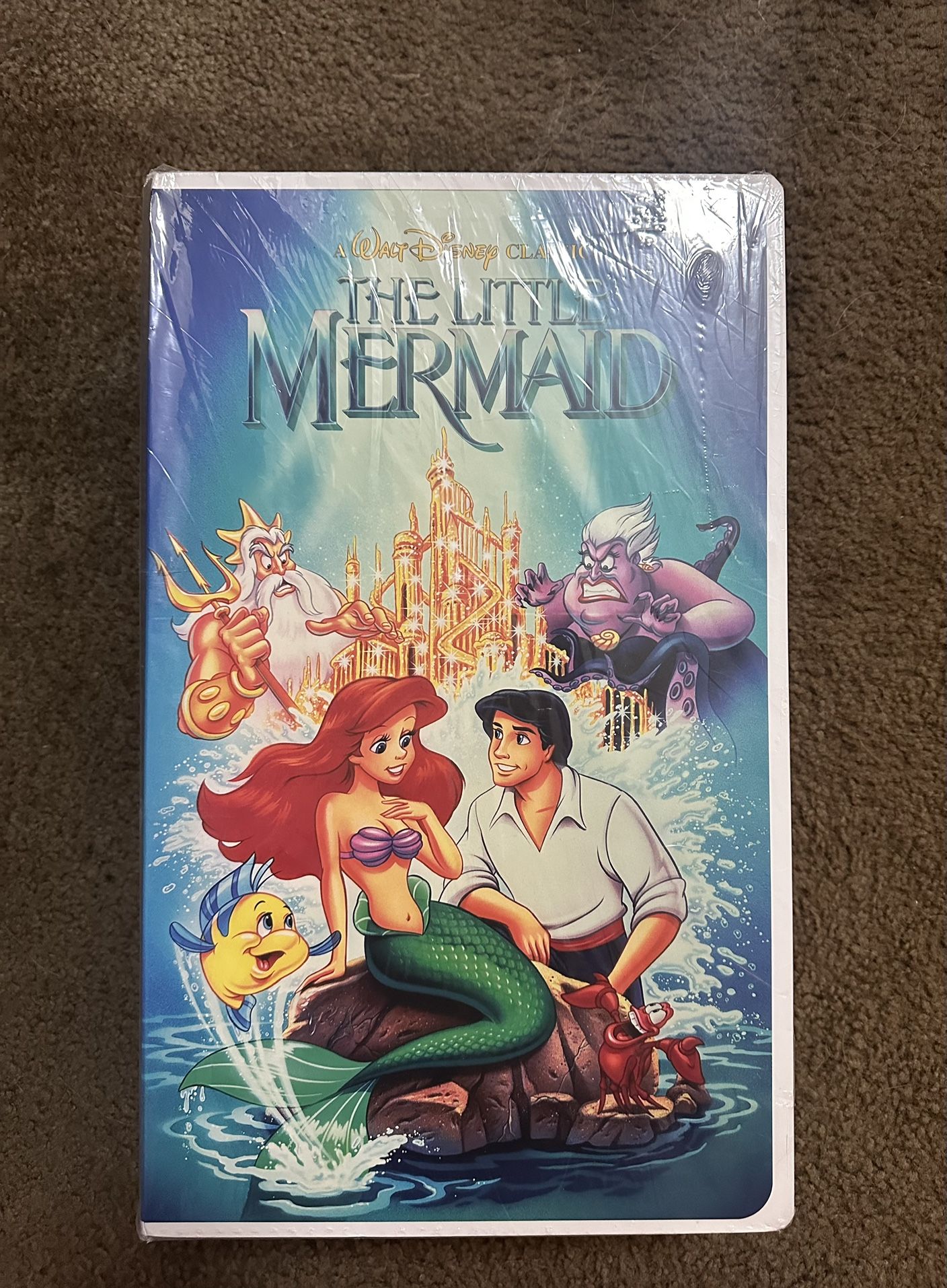 Brand New Disney VHS Blanket - Little Mermaid
