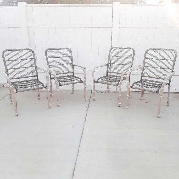 Threshold Latigo Stackable Patio Chairs Set Of 4