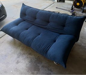 Navy Blue Tufted Futon Sofa Bed