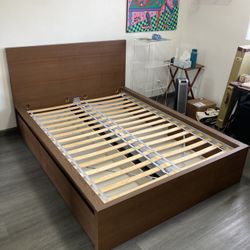 Bed Frame With Drawers, Mattress Included 