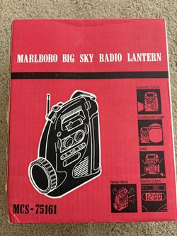 Marlboro Big Sky Radio Lantern - NEW IN BOX - Model MCS-75161 -